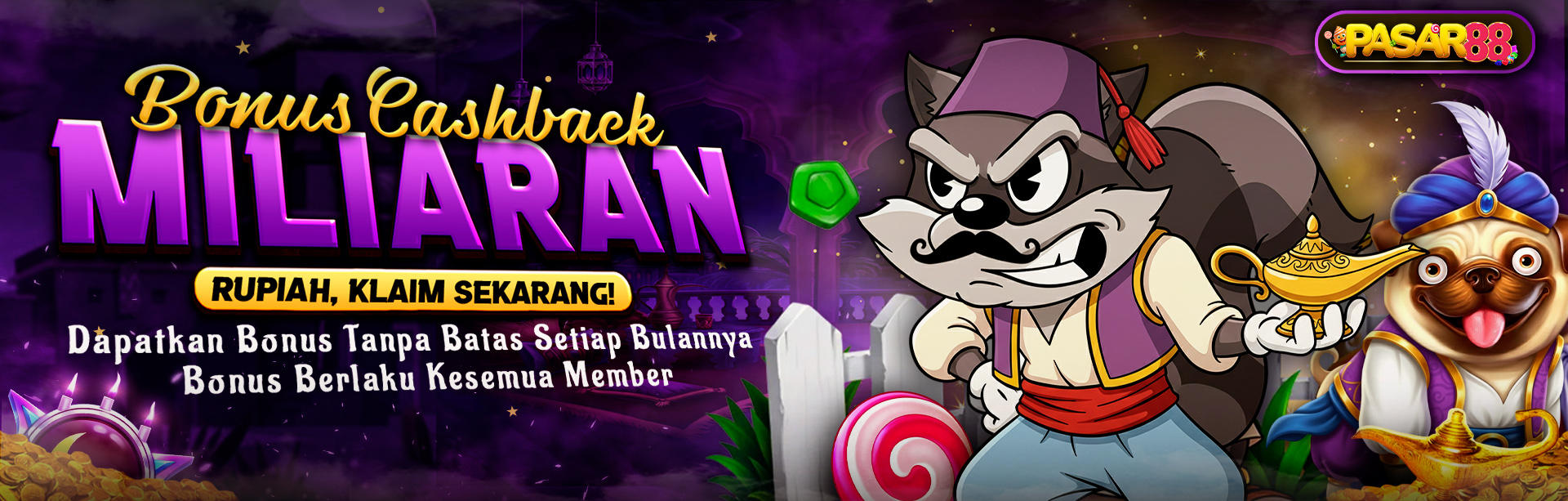 BONUS CASHBACK SETIAP BULAN TANPA BATAS