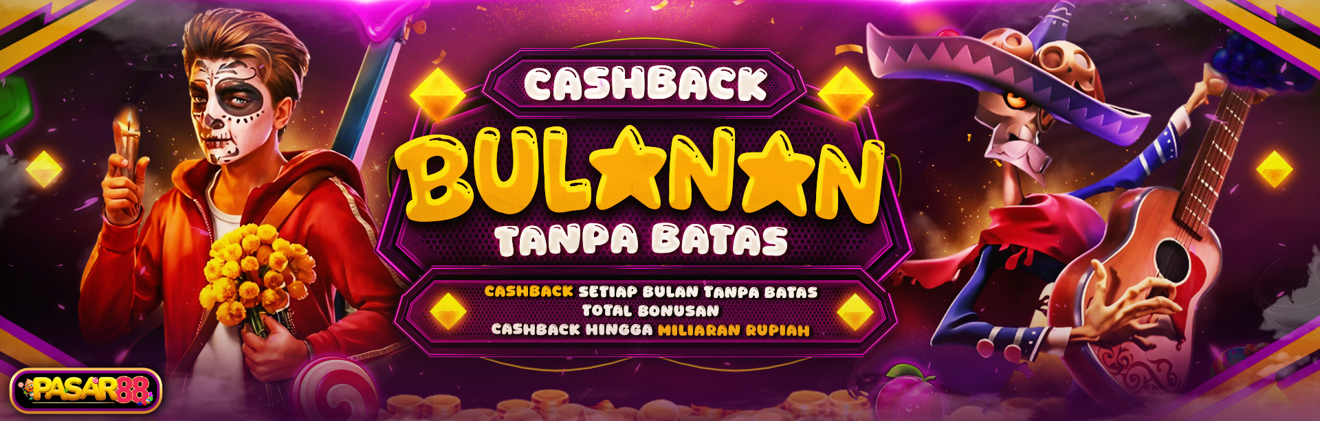 BONUS CASHBACK SETIAP BULAN TANPA BATAS