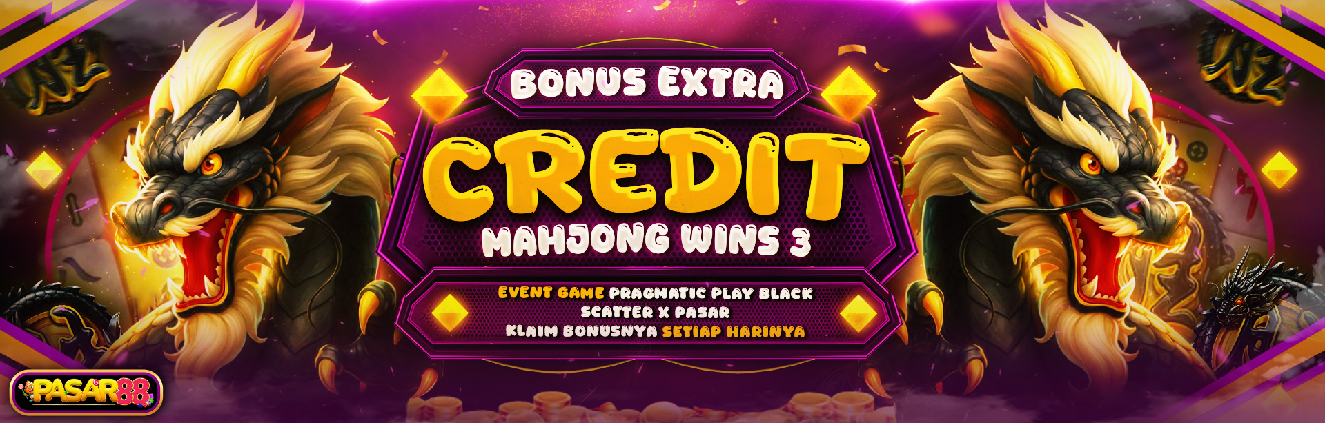 EVENT PRAGMATIC PLAY (MAHJONG WINS 3 BLACK SCATTER) X PASAR88